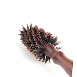 Vaguelly Row Bristle Detangler Brush for Curly Hair Wood Handle Comb Smoothing Slick Hair Brush for Women