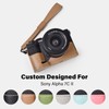 Rieibi Sony A7C II Case - Premium PU Leather Half