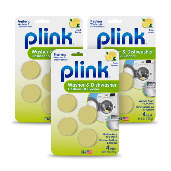 Plink Washer and Dishwasher Freshener and Cleaner, Prevents Residue, Removes