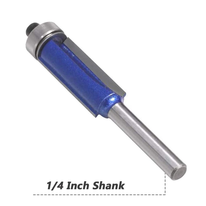 Mesee 4 Pieces Top End Bearing Flush Trim Router Bits