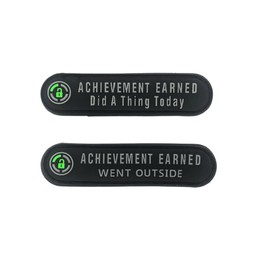 Achievement Earned 2 Piece Funny Patches (PVC Hook - 3.5 X 0.75 -WY4,WY5) for Backpacks, Range Bags, Clothes, Hats, and More…