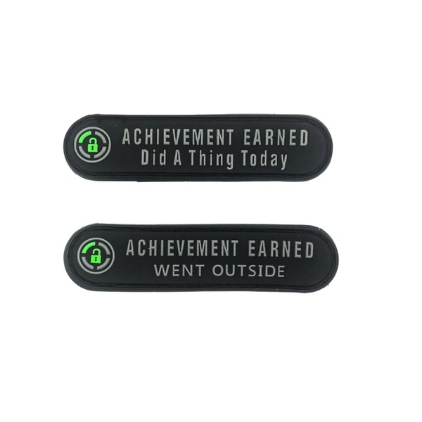 Achievement Earned 2 Piece Funny Patches (PVC Hook - 3.5