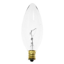 SQXBK 6PCS 120V 60W C32 E12 CTC Clear Candelabra Base Straight Torpedo Tip Chandelier Bulbs Incandescent Chandelier Light Bulbs