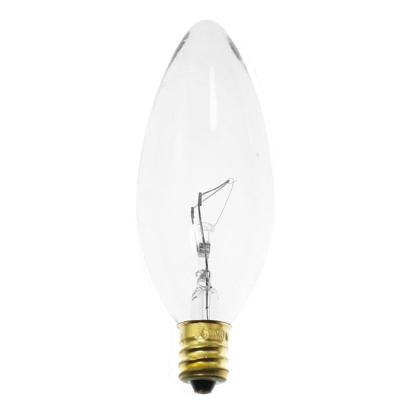 SQXBK 6PCS 120V 60W C32 E12 CTC Clear Candelabra Base