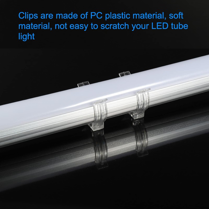 Boxonly T12 U Clips Holder Bracket Fluorescent Tube Light Fixture
