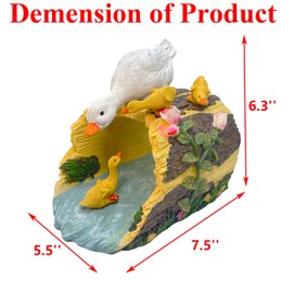 Abia Jaeia Ducks Gutter Downspout Extension Statues, Garden Decoration, Resin Animal Statue, 3"x4" Downspout Splash Block, Outdoor Decor