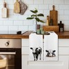 XNXLDYLH Funny Cow Kitchen Towels and Dishcloths Sets of 2,