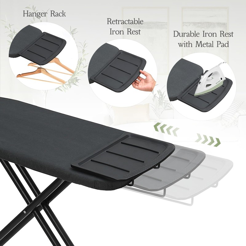Ironing Board 48x15, Wide Heavy Duty Full Size Iron Board