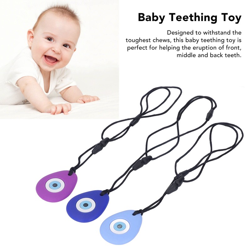 3pcs Drop Shaped Baby Teething Toy Soft Portable Silicone Infant