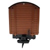 ML-Train Covered freight wagon, brown, self-construction wagon, garden railway gauge