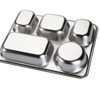 AIYoo 304 Stainless Steel Divided Plates with Lid for Adults