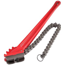 LIIAMOAR Chain Pipe Wrench 24" for 3" ~ 5" pipe diameter, chain length 20.3". Heavy-duty chain pipeline tool for pipeline installation, oilfield pipeline operations and maintenance