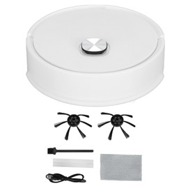 3 in 1 Robot Vacuum Cleaner Anti Fall Smart Robotic Vacuum Strong Suction Obstacle Avoidance for Pet Hair Floor Daily Cleaning White