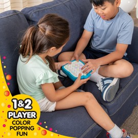 Pop It! Duel - Bubble Popping Game for 1-2 Players, 6 Ways to Play, Multicolor Light Up Fidget Toy for Kids and Adults