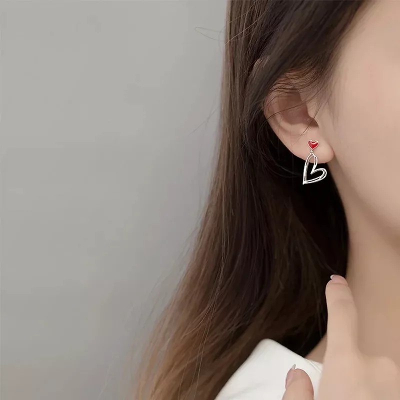 Deluxe Aretes Zirconia Corazón Pendientes Para Mujer Regalo Amor