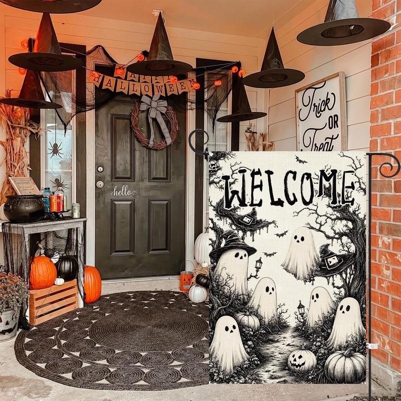 Halloween Garden Flag Ghost 12.5 x 18 Inch