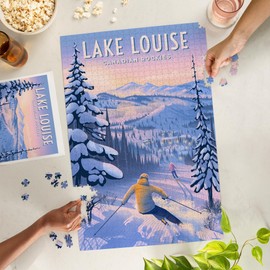 Lake Louise, Canada, Ski for Miles, Skiing (1000 Piece Puzzle, Challenging Jigsaw Puzzle for Adults, Made in USA)
