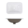 Bathroom Vessel Sink 20" x 15" Semi Recessed Sink White