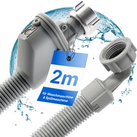 Bomann® Aquastop Water Hose for Dishwasher and Washing Machine | 2 m Washing Machine Hose | 3/4 Inch | Inlet Hose Washing Machine & Dishwasher with Water Stop | Washing Machine Connection 2 m