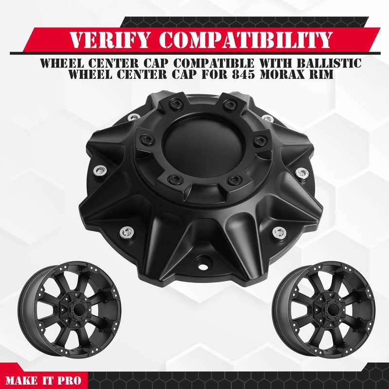 KitsPro Wheel Center Caps for Pro Comp Series 48 and