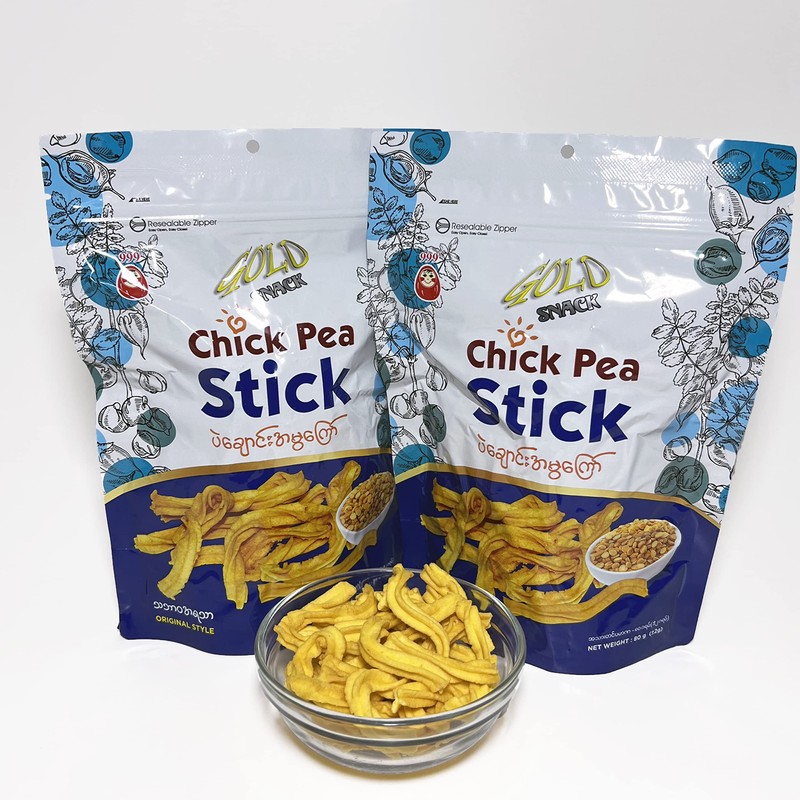 Gold Snack - Myanmar Chickpea Stick 2.82oz (80g) x 2