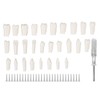 28Pcs Removable Teeth Piece Durable Plastic Removable Design False Teeth