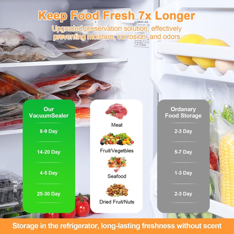 CXGFVRE Vacuum Sealer, 75KPA Strong Suction, Dry/Wet Modes vacuum sealer