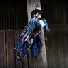 Blue Hanging Horror Witch Decorative Voice Control Hanging Prop Decoration