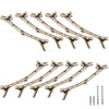 Bivethoi 10 Pack Twig Branch Drawer Handles Antique Bronze Tree