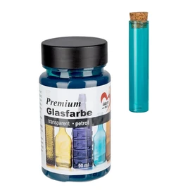 Ideen mit Herz Premium Glass Paint | Transparent | Waterproof | 90 ml (Petrol)