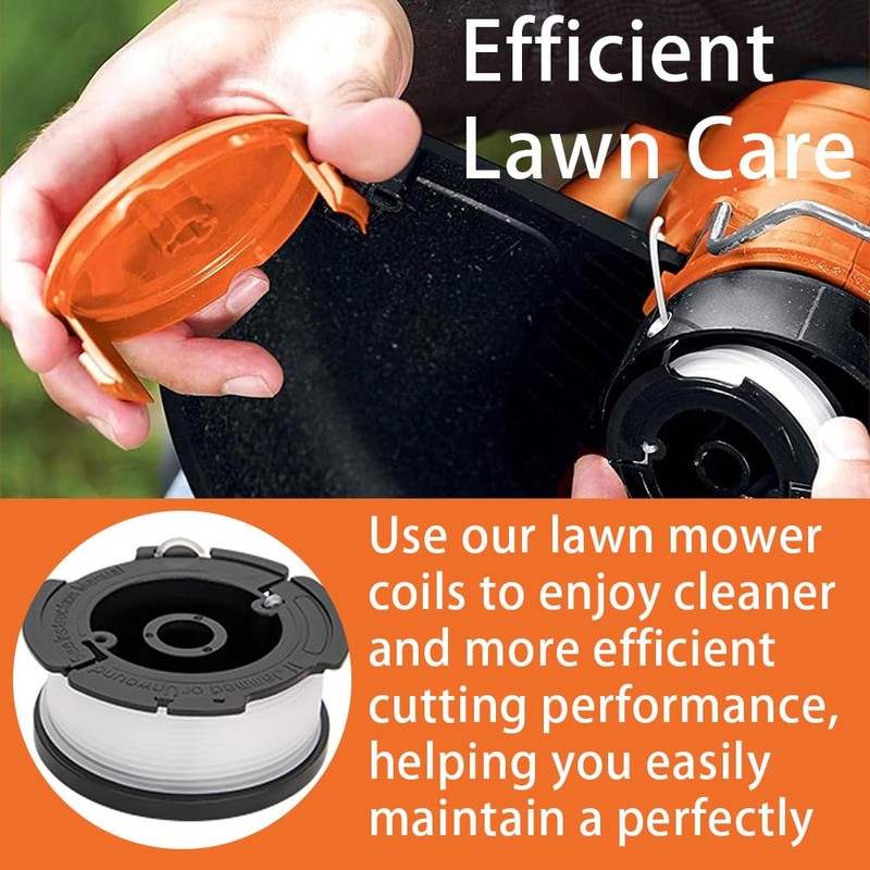 Strimmer Spool,Replacement Strimmer Line,Replacement Spool Caps,ompatible with Black Decker Replace