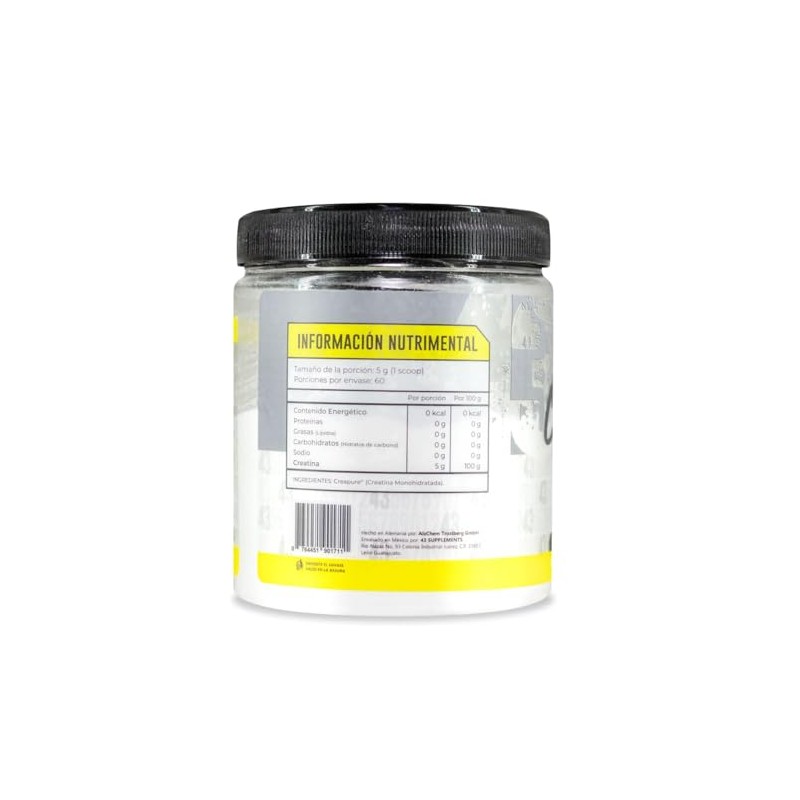 Creatina Monohidratada 300 g 60 serv Creapure 43 Supplements