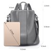 S-ZONE Leather Backpack Purses for Women Antitheft Soft Rucksack Ladies