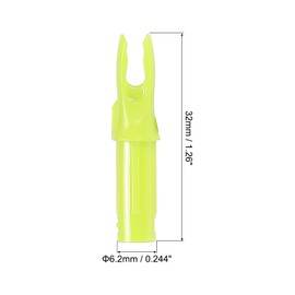 PATIKIL Archery Arrow Nocks 6.2mm 0.244", 50 Pack Insert Arrow Nock Replacement for Shooting, Yellow