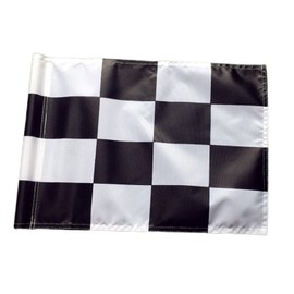 Easnea Golf Flag with Tube Inserted, All 20" L x 15" H, Putting Green Flags for Yard, Waterproof Nylon Large Pin Flags for Backyard Lawn Patio - Black White