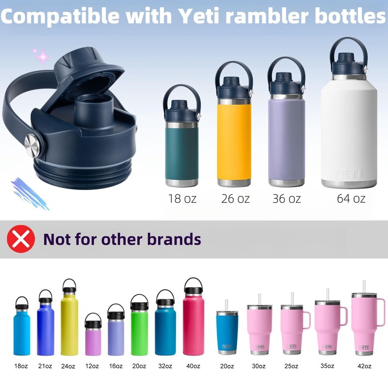 Lid for Yeti Rambler 18 26 36 64 oz, Cap