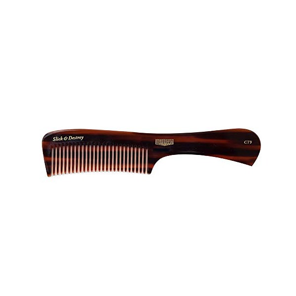 Uppercut Deluxe CT9 Styling Comb, Flat Handled Long Toothed Hair Comb for Ultimate Styling Control, Ideal for Grooming Medium to Long Hair Styles