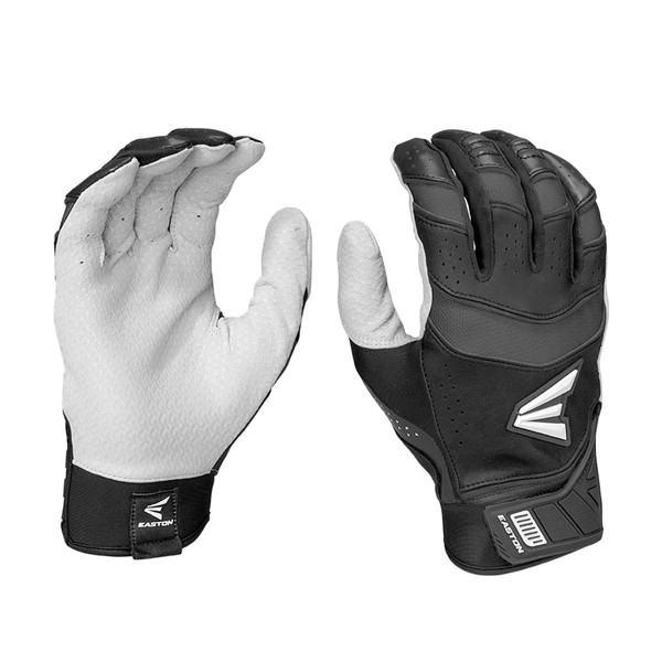 EASTON PRO X Batting Gloves | Pair | Baseball Softball | Adult | Small | Black | 2020 | Pittards Cabretta Sheepskin Palm | Ultimate Feel & Grip | Molded Wrist Protection & Neoprene Strap