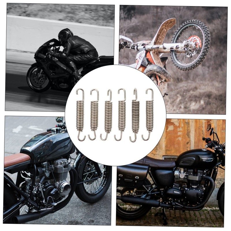 NOLITOY 6pcs Exhaust System Springs Fully Rotatable Rustproof Tension Springs