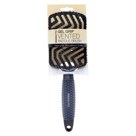 Swissco Pro Gel Grip Vented Hair Brush Gloss (Black Gloss)