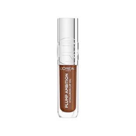 L'Oréal Paris Plump Ambition lip oil para labios glossy, brillo labial voluminizador con ácido hialurónico, tono La Nuit Sparkle, 5ml