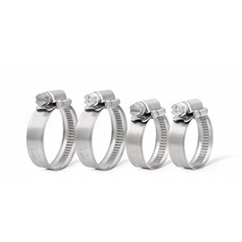 Hose Clamps Stainless Steel VA W4 Hose Ties 9 mm 10-16 mm Pack of 50