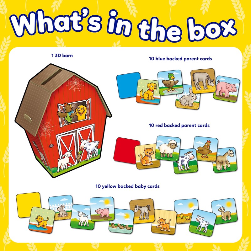 Orchard Toys Farmyard Families Game, Fun matching and posting game,