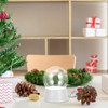 Cabilock 6pcs Clear Plastic Snow Globes with Base Screw Off