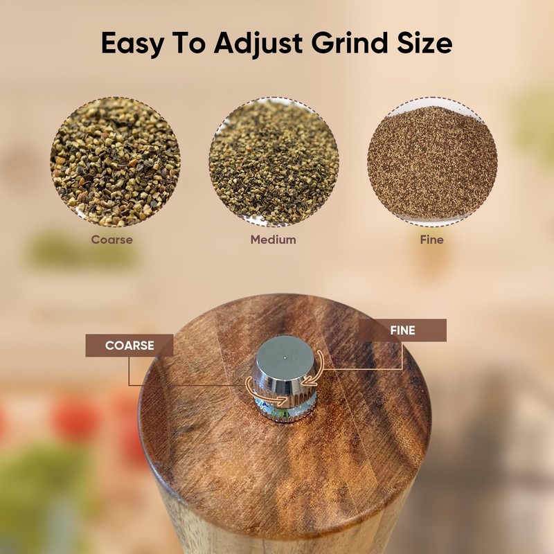 Salt and Pepper Grinder Set,Stainless Steel Manual Salt and Pepper