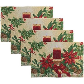 Violet Linen Candles place-mats, 13" X 19"