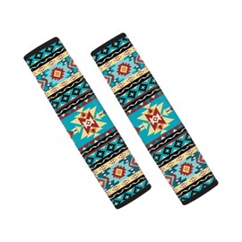 Qpednta Aztec Auto Seat Belt Cover Seatbelt Shoulder Pad 2 Pack Comfortable Car Interior Automotive Anti-Slip Shoulder Strap Protect Fit Most Car, Truck, Suv, or Van