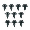 Xtremeauto® Black 6mm Hole Plastic Car Fixing Clips x 10