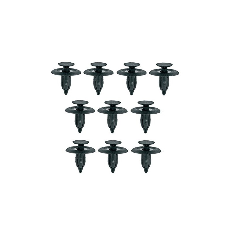 Xtremeauto® Black 6mm Hole Plastic Car Fixing Clips x 10