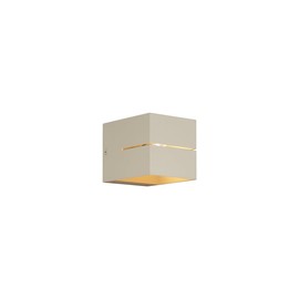 QAZQA - Moderne Wandleuchte Beige G9 Quadratisch - Transfer I Wohnzimmer I Schlafzimmer - Aluminium Quadratisch - LED geeignet G9